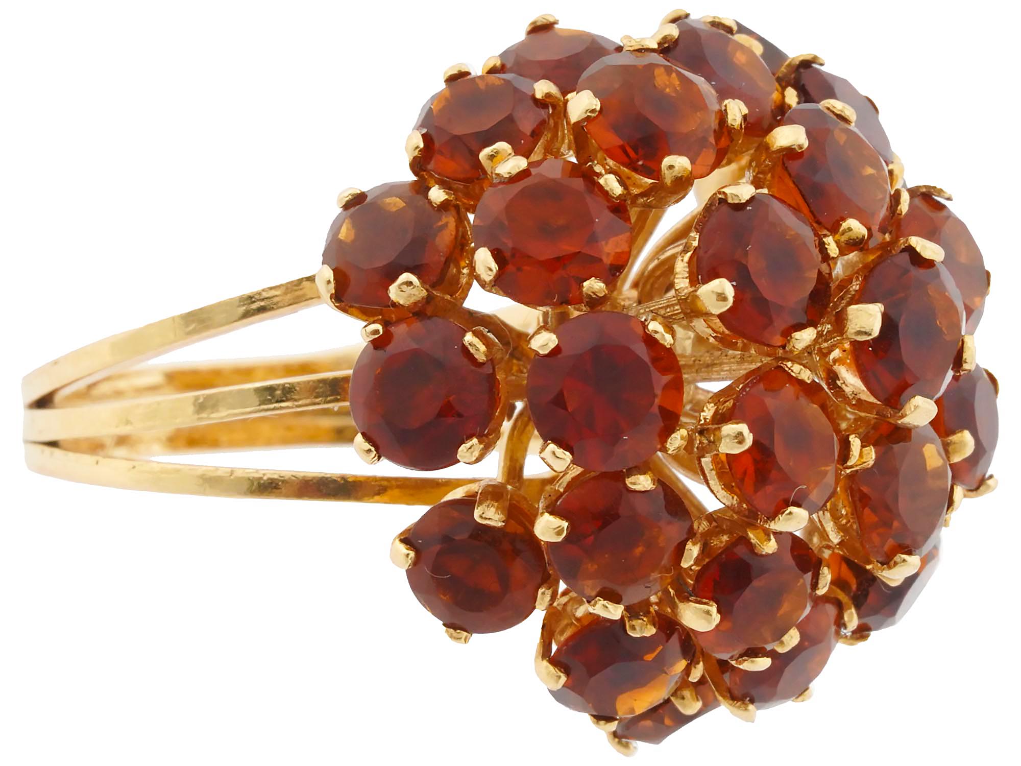 18K YELLOW GOLD AND POPPY TOPAZ COCKTAIL RING PIC-1